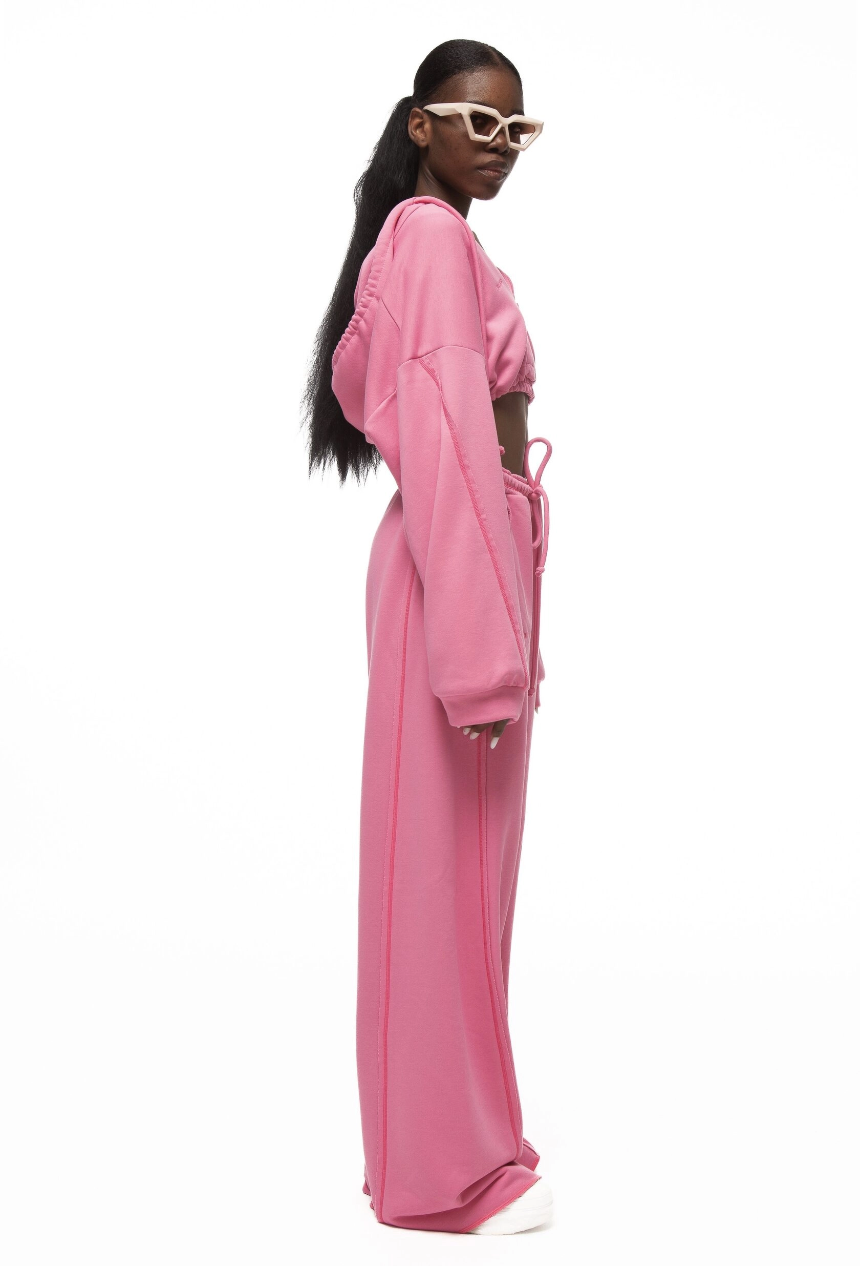Джоггеры PINK MIAMI(ПИНК МАЯМИ) в розовом цвете - 40-42 (XS-S) - Розовый