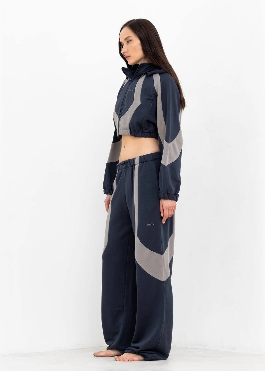 Худи YANG(ЯНГ) в серо-синем цвете - 40-42(XS-S) - Серо-синий