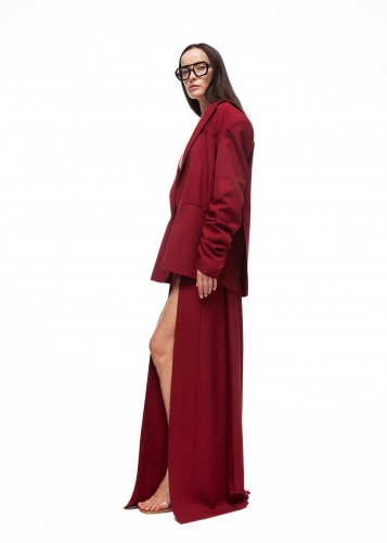 Пиджак CHERRY LOST (ЧЕРРИ ЛОСТ) в бордовом цвете - 40-42 (XS-S) - Бордовый