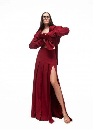 Юбка CHERRY LOST(ЧЕРРИ ЛОСТ) в бордовом цвете - 40-42 (XS-S) - Бордовый
