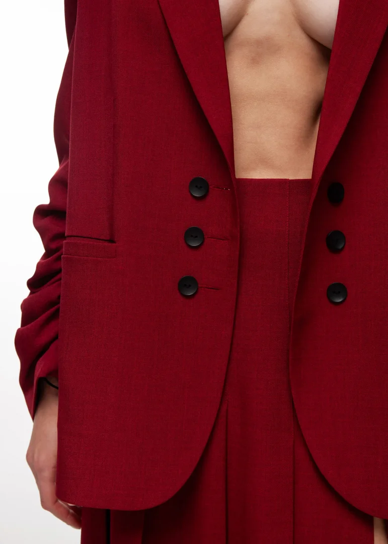 Пиджак CHERRY LOST в бордовом цвете - 40-42 (XS-S) - Бордовый