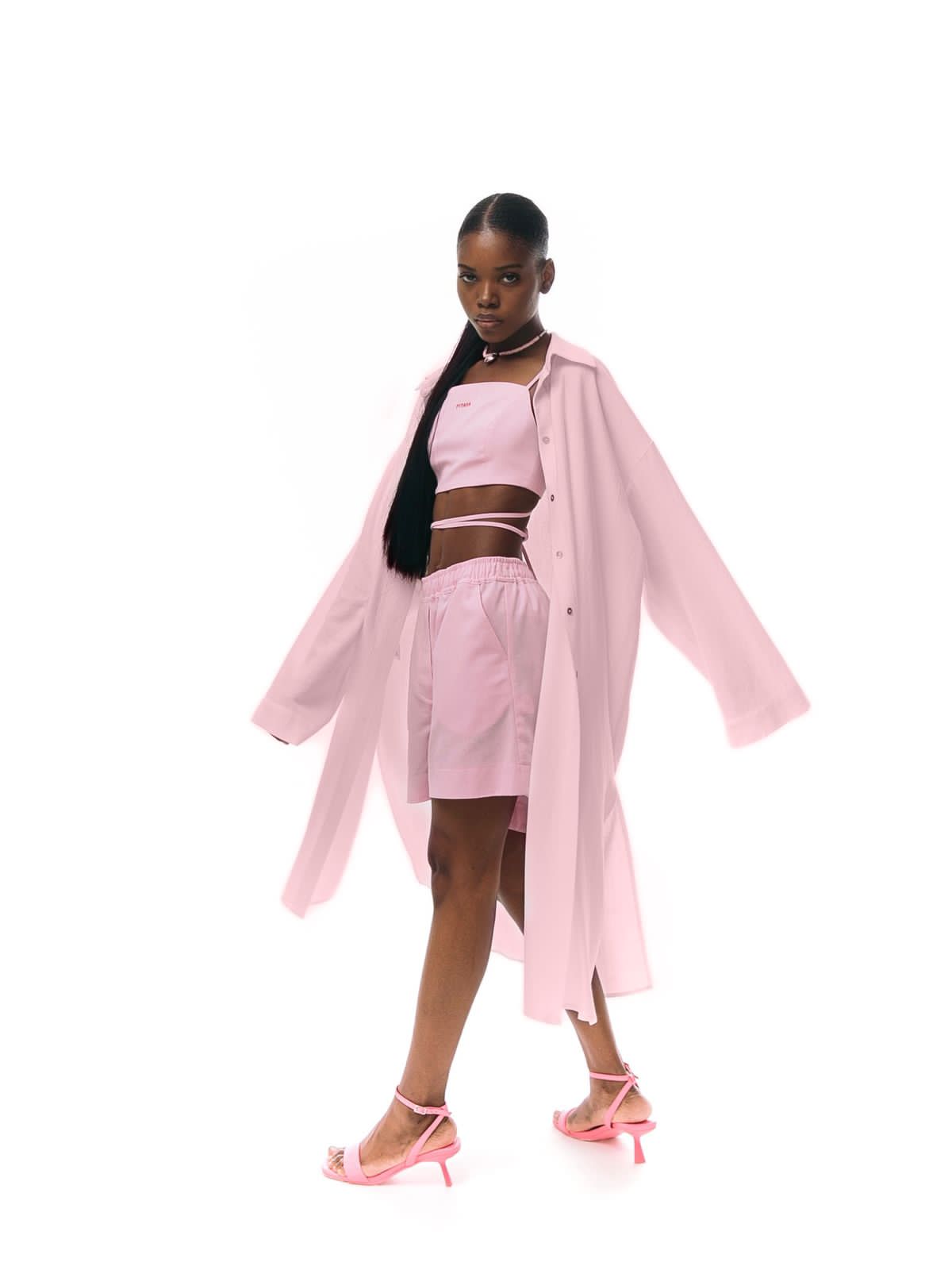 Shirt LINI в цвете барби - Light pink - Over size