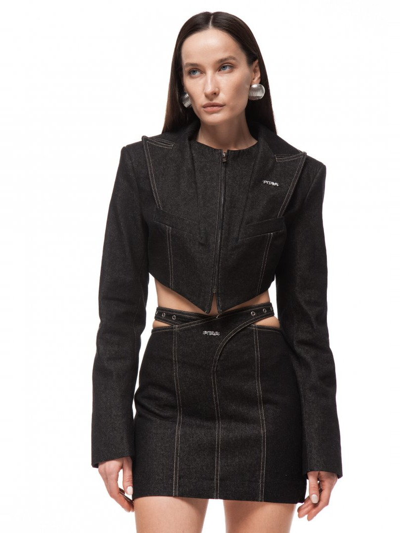 Джинсовый жакет BLOSSOM in black - Black - 44-46 (M-L)