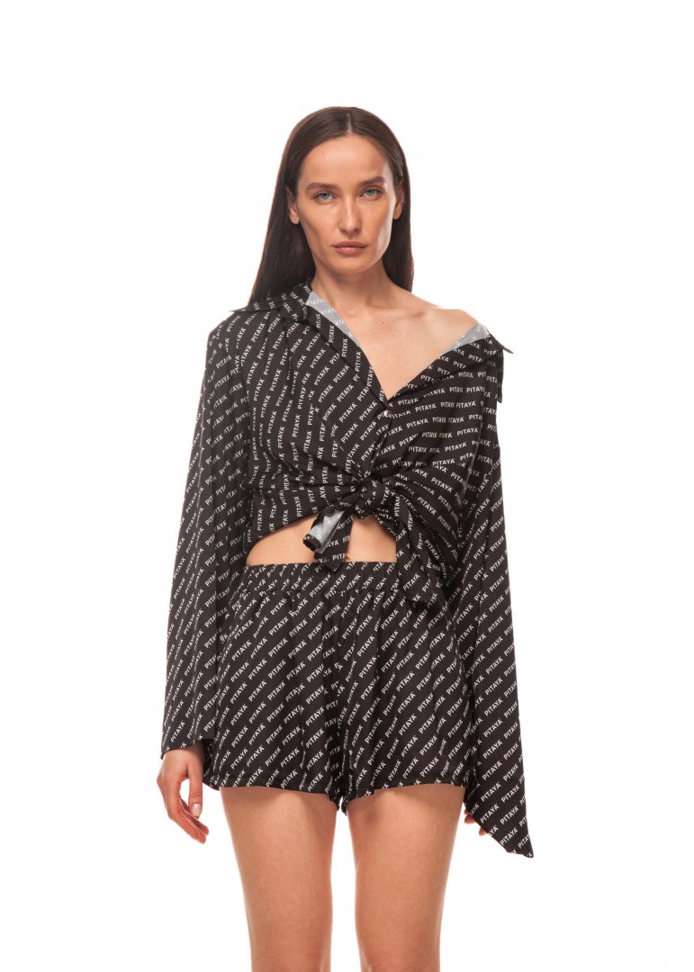 Shorts PITAYA in black & white - Black & white - One size