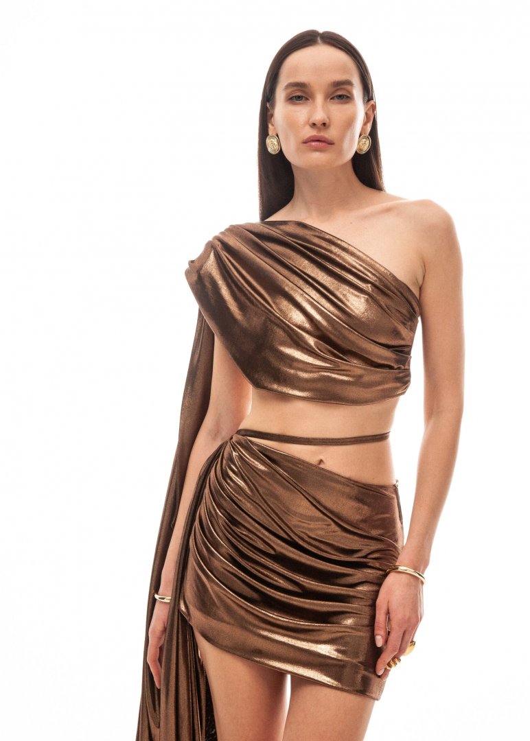 Топ CARTELLA в бронзовом цвете - 40-42 (XS-S) - Бронзовый