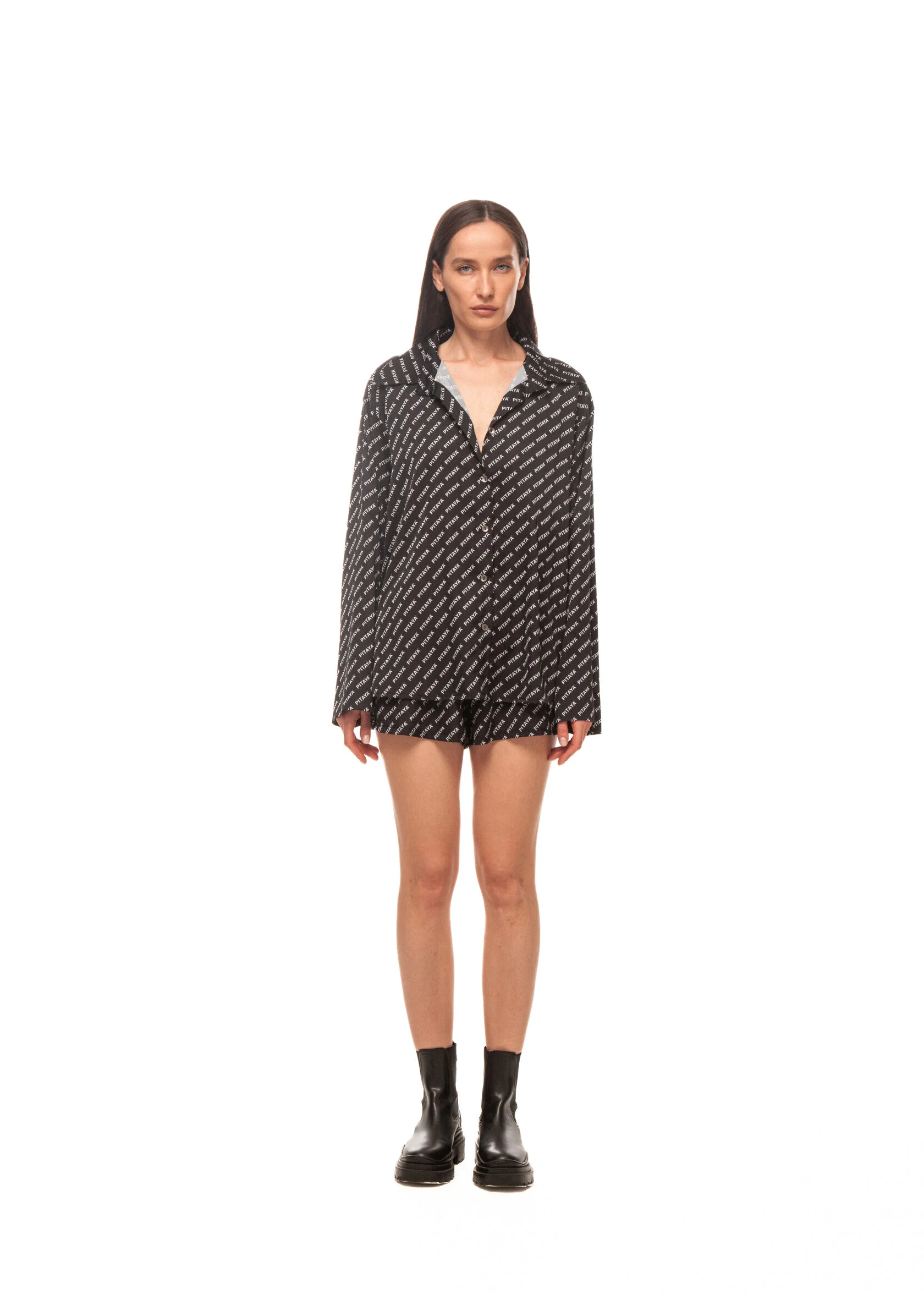 Shorts PITAYA in black & white - Black & white - One size