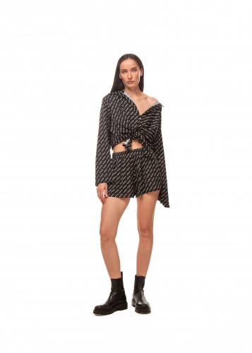 Shorts PITAYA in black & white - Black & white - One size