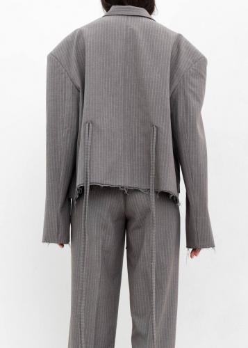 Брюки URBAN SIDE в полоску в серо-бежевом цвете - 40-42 (XS-S) - Серо-бежевый