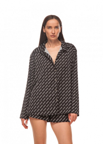 Shirt PITAYA in black & white - Black & white - One size