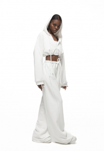 Худи MILK MIAMI в белом цвете - 40-42 (XS-S) - Молочный